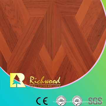 Hogar 12.3mm Woodgrain textura nogal encerado filo Laminbate piso